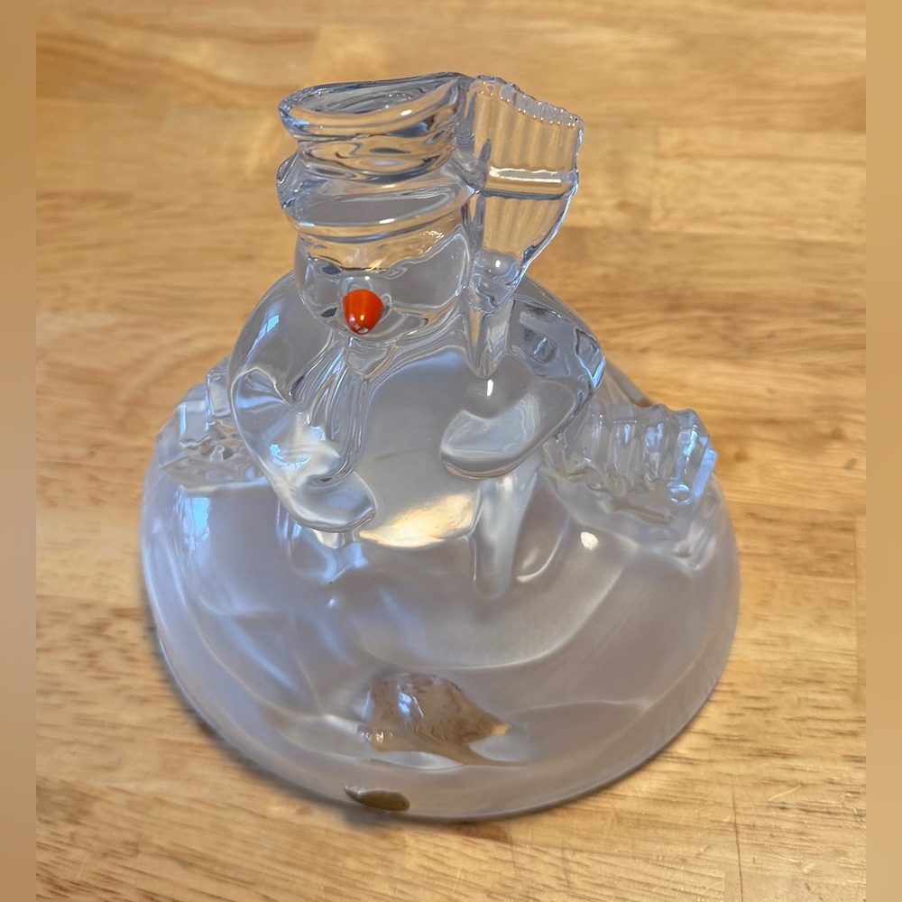 Cristal d'Arques Lead Crystal Frosty the Snowman‎ Figurine